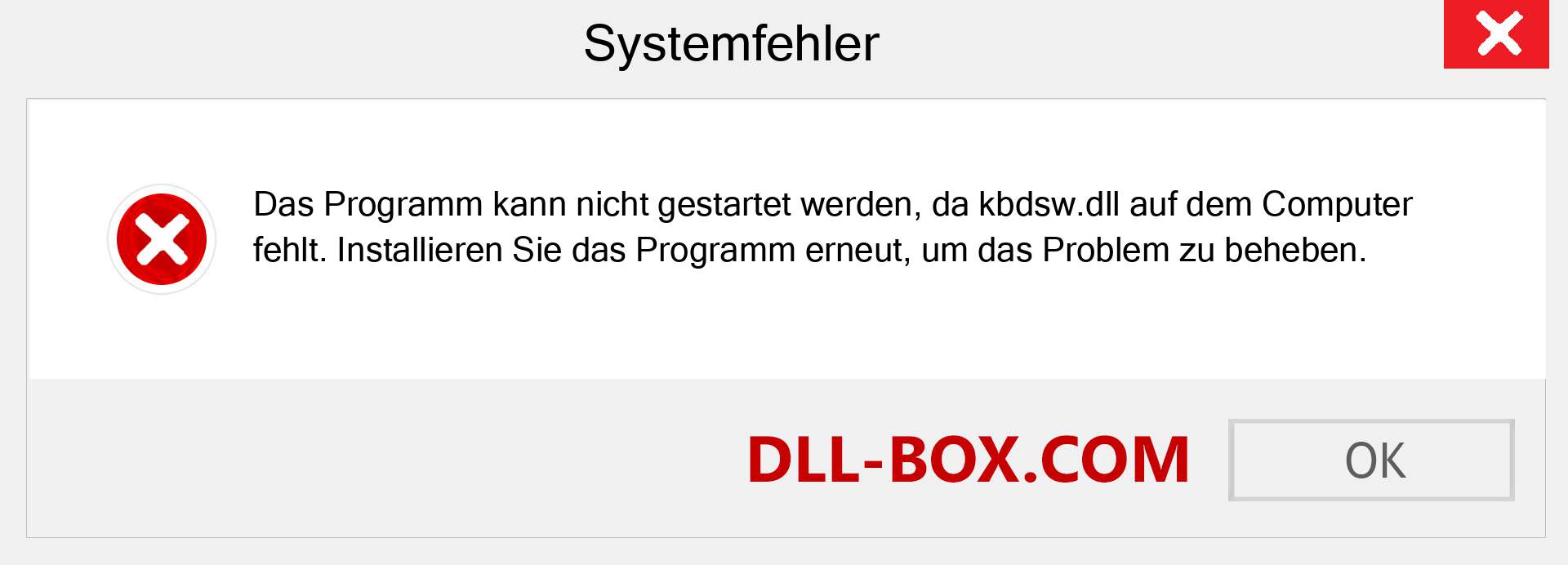 kbdsw.dll-Datei fehlt?. Download für Windows 7, 8, 10 - Fix kbdsw dll Missing Error unter Windows, Fotos, Bildern